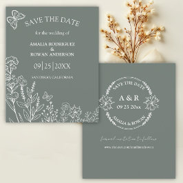 牧草地の花シロッコグリーンバジェット日付を保存