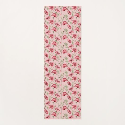 牧草地の花プリントカントリーハウスバスタオルセット ヨガマット (正面)