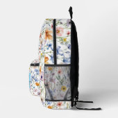 牧草地の花柄 教員のための新学期用品 プリントバックパック (右)