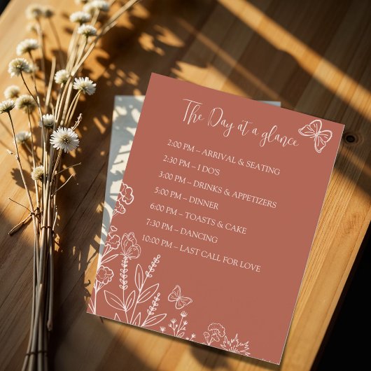 牧草地の花結婚のタイムライン