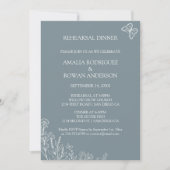 牧草地の花結婚のリハーサルディナー 招待状 (正面)