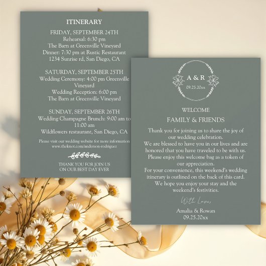 牧草地の花結婚の歓迎日程