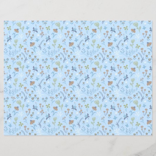 牧草地の花（青） (裏面)