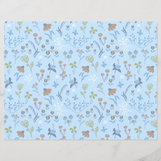 牧草地の花（青） (正面)