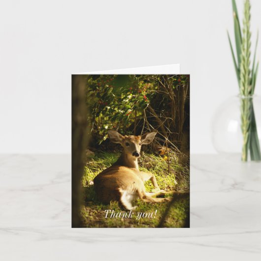 牧草地の若手バック サンキューカード (正面)