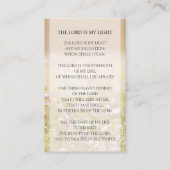 牧草地の葬儀祈りの言葉カード |愛するメモリ内 名刺 (裏面)