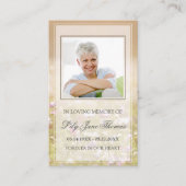 牧草地の葬儀祈りの言葉カード |愛するメモリ内 名刺 (正面)