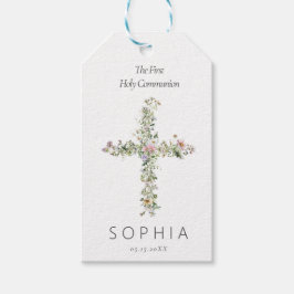 牧草地の野草が聖餐式を渡る ギフトタグ