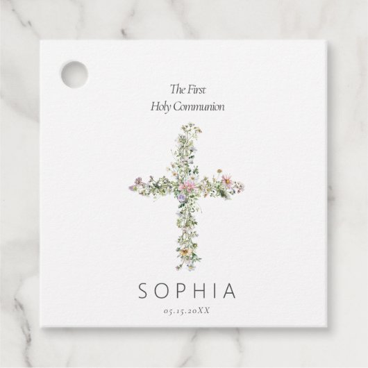 牧草地の野草が聖餐式を渡る フェイバータグ (正面)