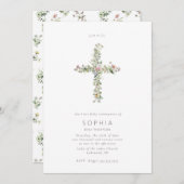 牧草地の野草が聖餐式を渡る 招待状 (正面/裏面)