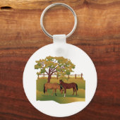 牧草地の馬 キーホルダー (正面)