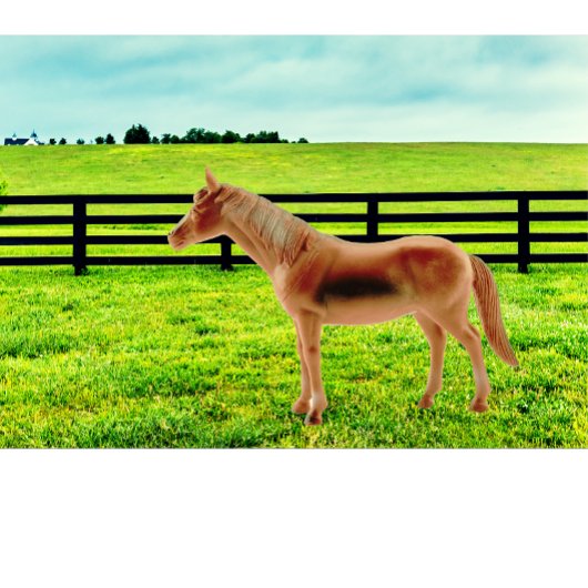 牧草地の馬 クッション