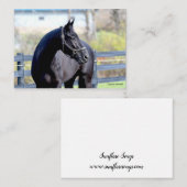 牧草地の馬 ノートカード (正面/裏面)