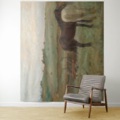 牧草地の馬、油絵、エドガー・デガ タペストリー (インサイチュ)