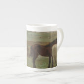 牧草地の馬、油絵、エドガー・デガ ボーンチャイナマグカップ (正面右)