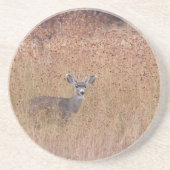 牧草地の鹿 コースター (正面)