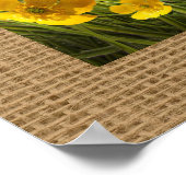 牧草地の麦わら帽子アートポスター ポスター (角)