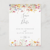 牧草地カラフルの山花の日を保存 ポストカード (正面)