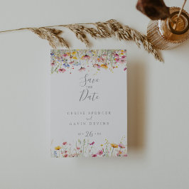 牧草地カラフルの山花の日を保存 ポストカード