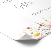 牧草地カラフルの花のカードとギフトサイン ポスター (角)