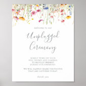 牧草地カラフルの野草花の開花式 ポスター (正面)