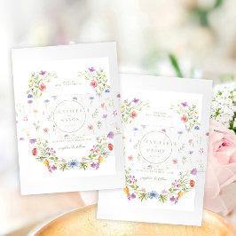 牧草地カラフルフローラ結婚素朴の腹バンド 招待状ベリーバンド