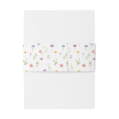 牧草地カラフルフローラ結婚素朴の腹バンド 招待状ベリーバンド (裏面例)