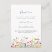 牧草地カラフル山花婚披露宴 エンクロージャーカード (正面)