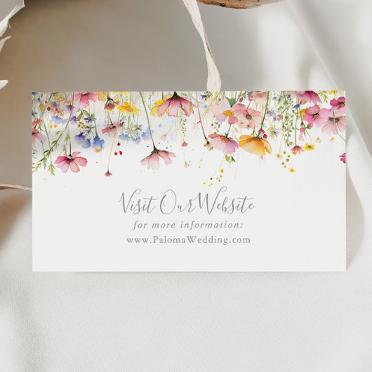 牧草地カラフル山花結婚のウェブサイト エンクロージャーカード