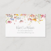 牧草地カラフル山花結婚のウェブサイト エンクロージャーカード (正面)