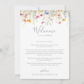 牧草地カラフル山花結婚の歓迎の手紙 (正面)