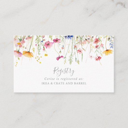 牧草地カラフル山花結婚贈与簿 エンクロージャーカード (正面)