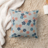 牧草地カラフル春の花 クッション (ブランケット)