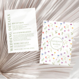 牧草地カラフル結婚野生詳細 エンクロージャーカード