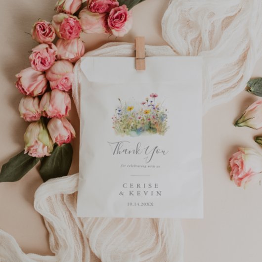 牧草地カラフル野フラワーサンキュー結婚ズ フェイバーバッグ