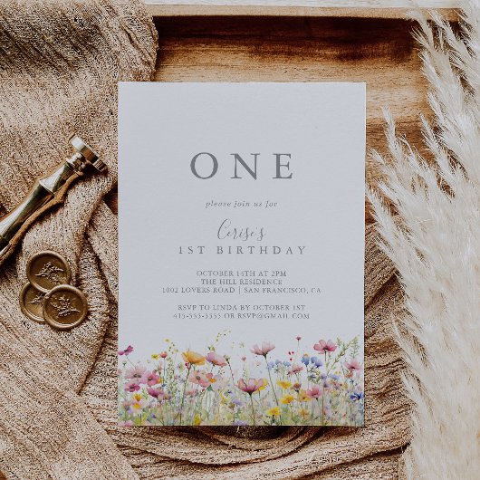 牧草地カラフル野草生誕生会 招待状