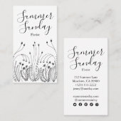 牧草地ガーデンラインアートフローリストランドスキャッパーアイコン 名刺 (正面/裏面)