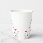 牧草地サマーワイルドフラワーベビーシャワー 紙コップ (左)