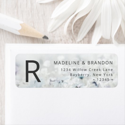 牧草地ソングフェージングワイルドフラワーズ差出人住所 ラベル (インサイチュ)