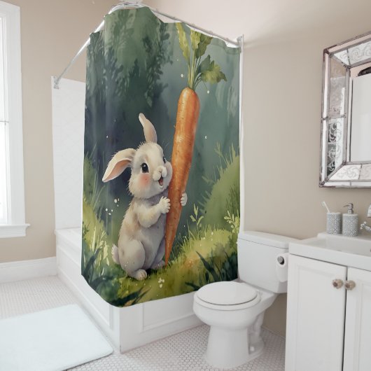 牧草地バニーの夢：シャワお洒落ーカーテン シャワーカーテン (インサイチュ)