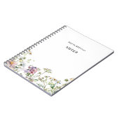 牧草地モダンの花の繊細なノート ノートブック (左側)