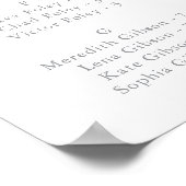 牧草地ワイルドフラワーアルファベット座席表 ポスター (角)