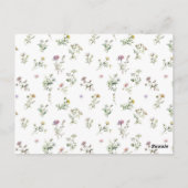 牧草地ワイルドフラワークロス確認お祝い ポストカード (裏面)