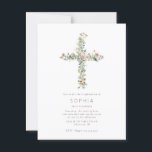 牧草地ワイルドフラワークロス確認お祝い ポストカード<br><div class="desc">牧草地ワイルドフラワークロス確認お祝い</div>