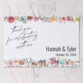 牧草地ワイルドフラワーサンキュー紙ランチョンマット ペーパーパッド (正面)