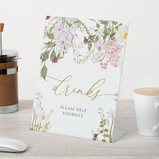 牧草地ワイルドフラワーシャワードリンクサイン 台座サイン (インサイチュ)