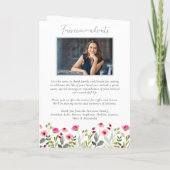 牧草地ワイルドフラワーズ葬儀写真順番 プログラム (裏面)