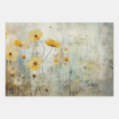 牧草地ワイルドフラワーデクページ装飾紙 ラッピングペーパーシート (正面3)