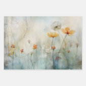 牧草地ワイルドフラワーデクページ装飾紙 ラッピングペーパーシート (正面2)