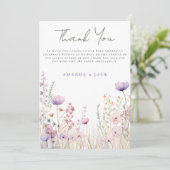 牧草地ワイルドフラワーフィールド赤ちゃんシャワーウッドランド サンキューカード (スタンド正面)